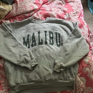 Brandy Melville Gray Crewneck Sweater Malibu
